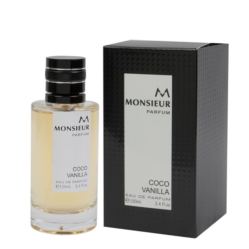 Monsieur Parfum Coco Top notes are coconut and white peach; middle