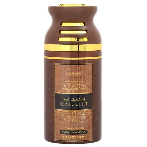 Lattafa Iconic Oudh Deodorant Spray 250ml Perfumes For Less NG
